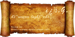Üveges Győző névjegykártya