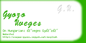 gyozo uveges business card